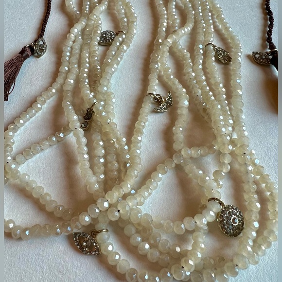 Marlyn Schiff Multi Layer Beaded Charm Hamsa 🪬 Necklace - Picture 5 of 7